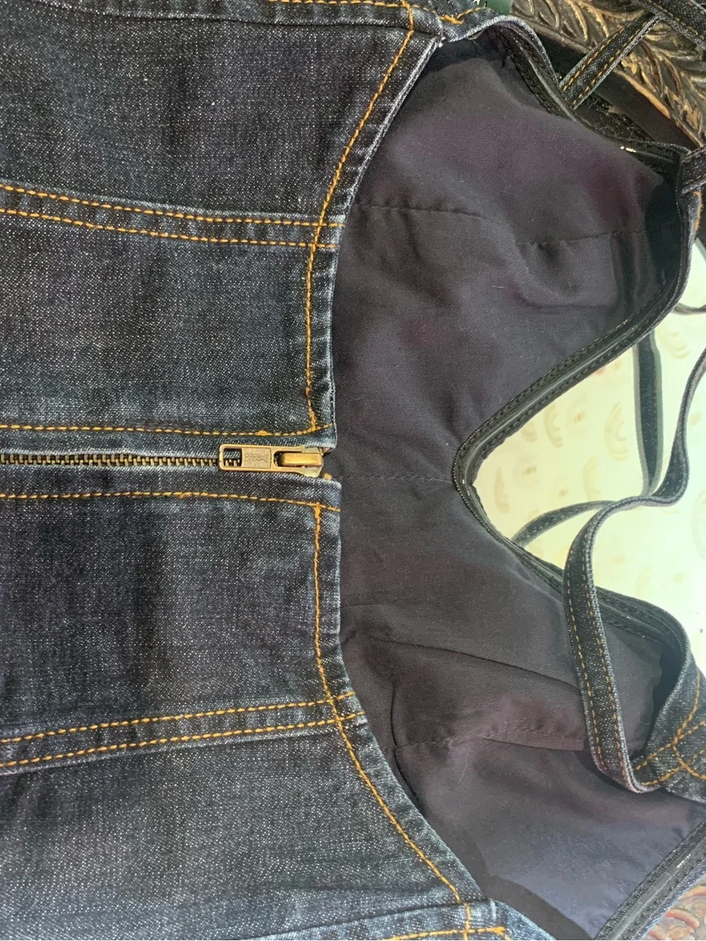 wild fable Dark Blue Denim top with Contrast Stitching - Picture 5 of 5